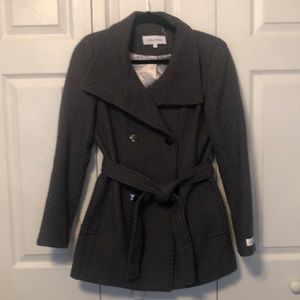 Calvin Klein Gray wool pea coat